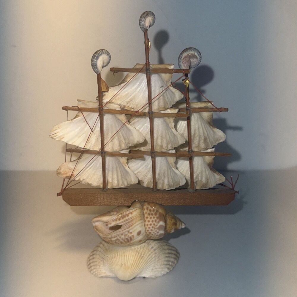 Vintage Sea Shell Ship boat Souvenir Of New Orleans - Picture 3 of 5